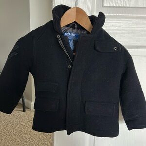 Toddler Boys Size 2-3 Skhuaban Navy Blue Pea Coat Peacoat